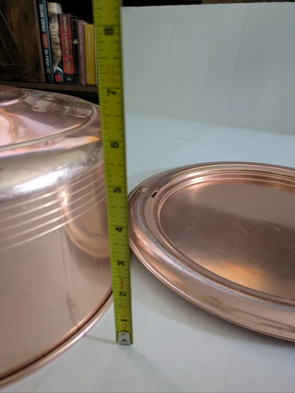 Mid- century copper aluminum cake carrier. West Bend Brand.
